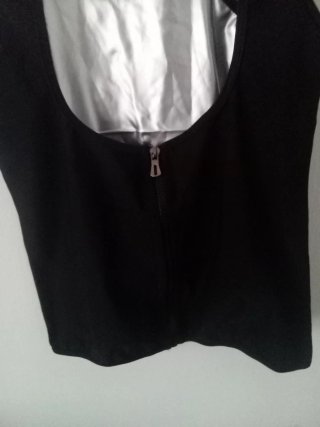 Chaleco Sauna Negro con Cremallera