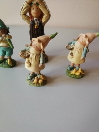 Soprammobili resina elfi bosco decorazione