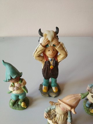 Soprammobili resina elfi bosco decorazione