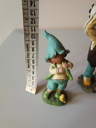 Soprammobili resina elfi bosco decorazione