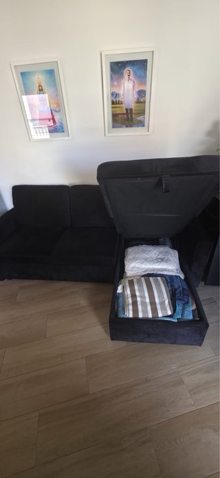 Sofá Cama 3 Plazas Negro
