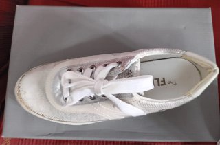 Zapatos deportivos The Flexx plateados y blancos