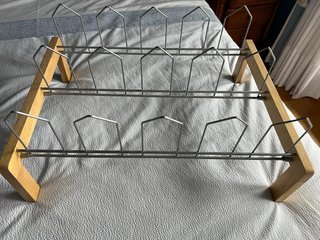 Pareja de Organizadores de Zapatos Madera y Metal