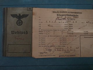 Wehrpass IIWW Tercer Reich permiso 1941 original