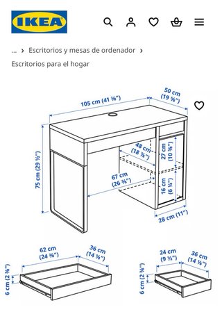 Escritorio Blanco Ikea Micke