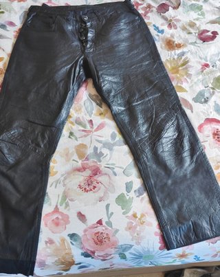 Pantalones de Piel Ovina Real Negros