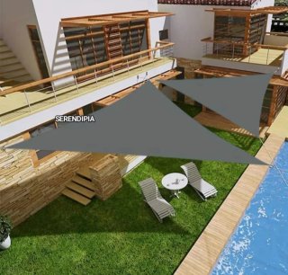 TOLDO VELA DE SOMBREO TRIANGULAR GRIS 3X3X3
