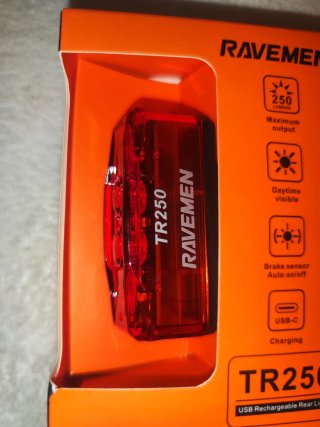 RAVEMEN TR250 Luz Trasera USB-C