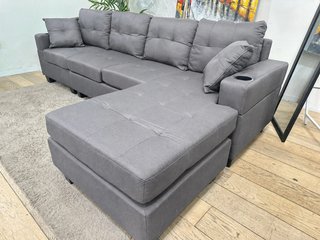 Sofá rinconera 240cm chaiselongue antimanchas
