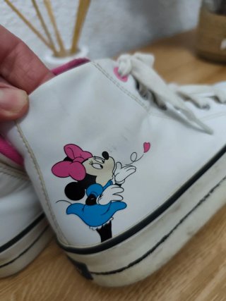 Zapatillas Blancas Minnie Mouse Niña