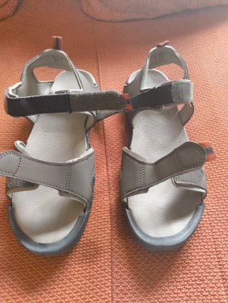 Sandalias Quechua Hombre Talla 42 Gris Naranja