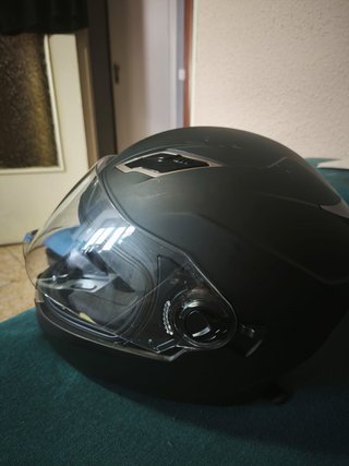 Casco de moto integral negro