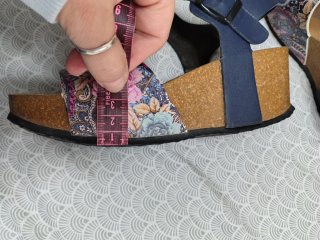 Sandalias plataforma azul y multicolor T38