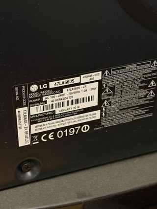 Televisión LG 47 Negra