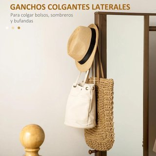 Perchero Bambú con Banco Espejo Cajones 169cm
