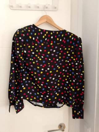 Blusa Barey lunares multicolor Talla S