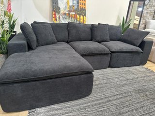 Sofá chaiselongue izquierda o derecha - negro