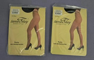 Pack 4 Pantys mujer. T/XXL. Nude y Negro