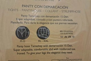 Pack 4 Pantys mujer. T/XXL. Nude y Negro
