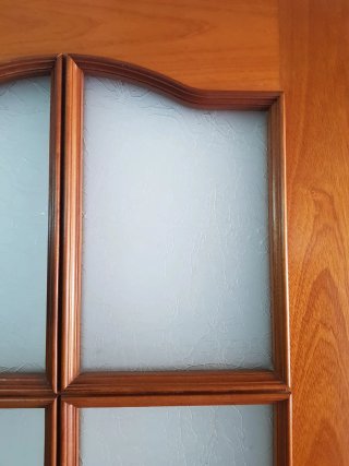 Doble puerta sapelly con cristal