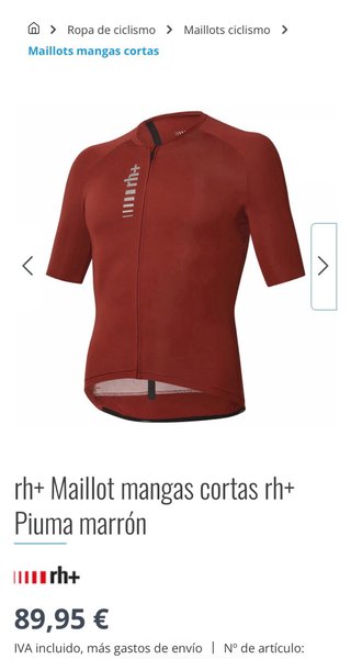 Maillot ciclismo rh+ Talla L Nuevo