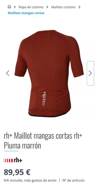 Maillot ciclismo rh+ Talla L Nuevo