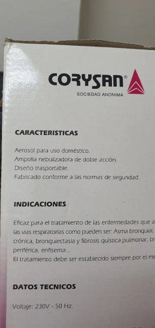 Coryneb Nebulizador Aerosol Uso Doméstico