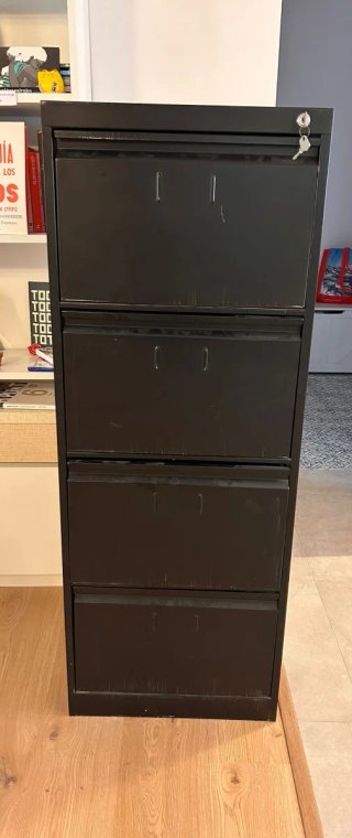 Mueble archivador metálico negro