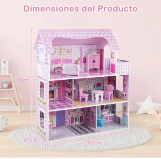 Casita de muñecas rosa