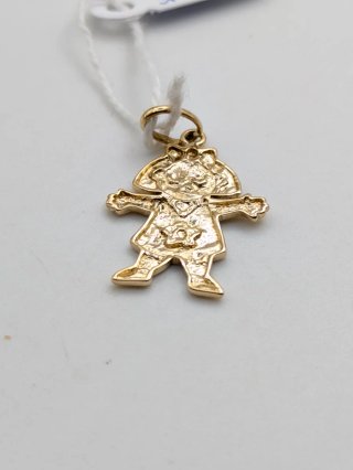 Colgante Oro 18k Niña Flor