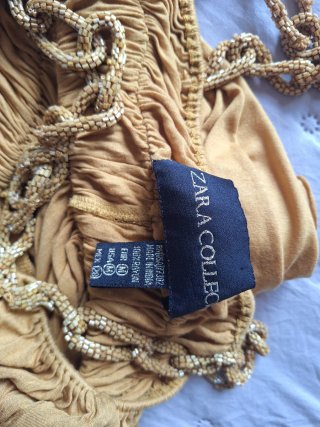 Top Zara Collection tirantes dorados