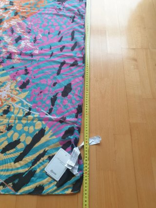 Foulard felino ojo 94x94cm multicolor. A estrenar,