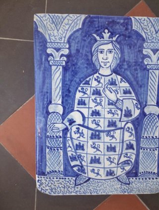 Azulejo Antiguo Toledo Rey Alfonso X