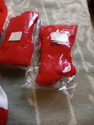 Calcetines Altos Rojos y Blancos Talla M
