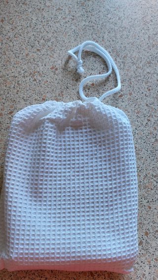 Telo mare bianco waffle