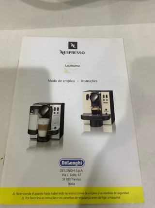 Cafetera Nespresso DeLonghi Latissima Crema