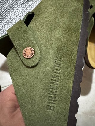 Birkenstock Boston Pelle Scamosciata Verde 45