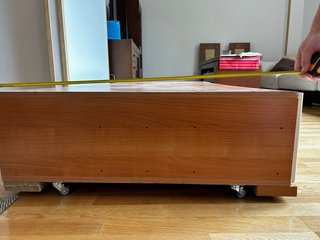 Cajonera baja cama madera y blanco