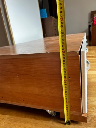 Cajonera baja cama madera y blanco