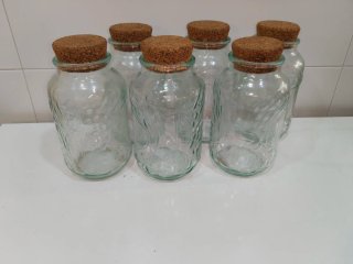 6 Tarros de cristal