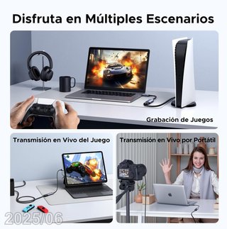 UGREEN Capturadora Video HDMI 4K a USB-A/C 2K