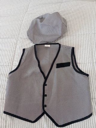 Chaleco y gorra chulapo talla 7-10 años