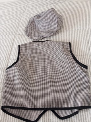 Chaleco y gorra chulapo talla 7-10 años