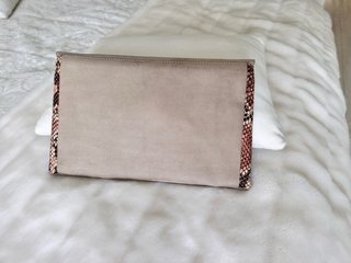 Bolso Cartera Beige y Multicolor