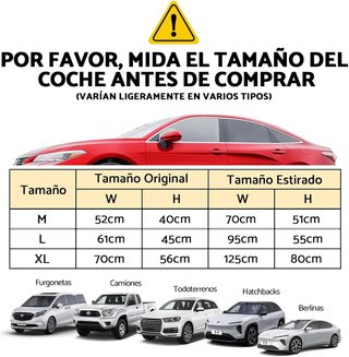 Parasol coche lateral protección UV niños