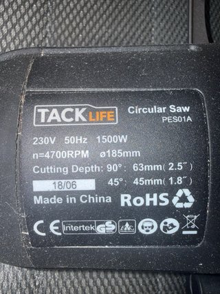 Sierra Circular TACKLIFE 7 1/4 (185mm)