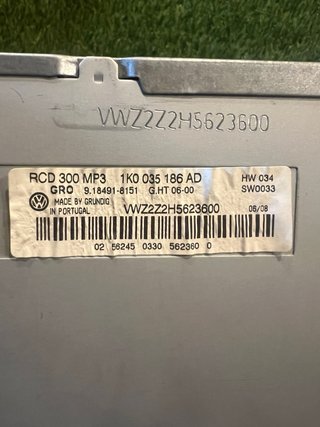 Radio CD Original Volkswagen Golf Mk5