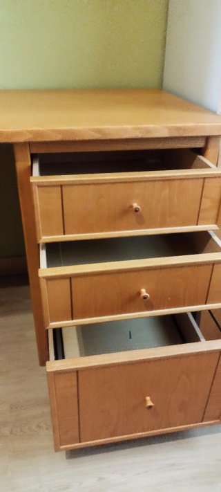 Escritorio de madera maciza abedul/roble