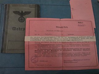 Wehrpass IIWW Tercer Reich notas 1941-43