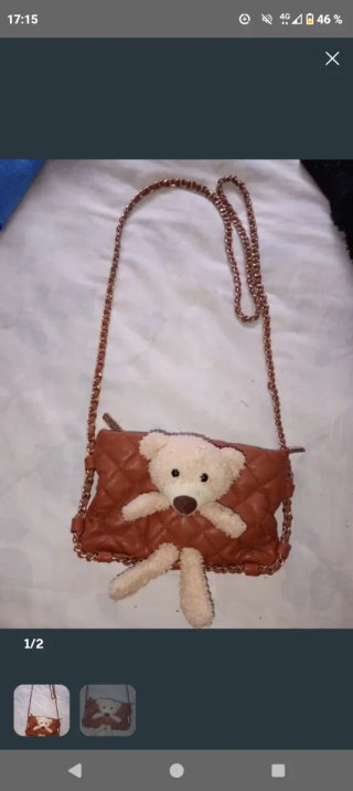 Bolso mujer con oso peluche